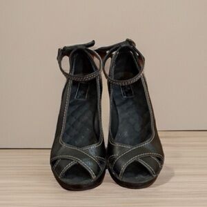 Elegant Black Ankle Strap Heels